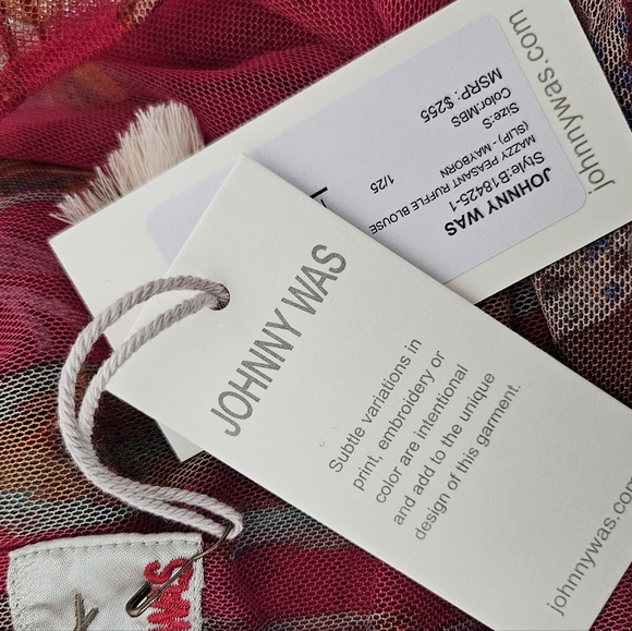 Johnny Was NWT Peasant Ruffle Blouse - Picture 11 of 11